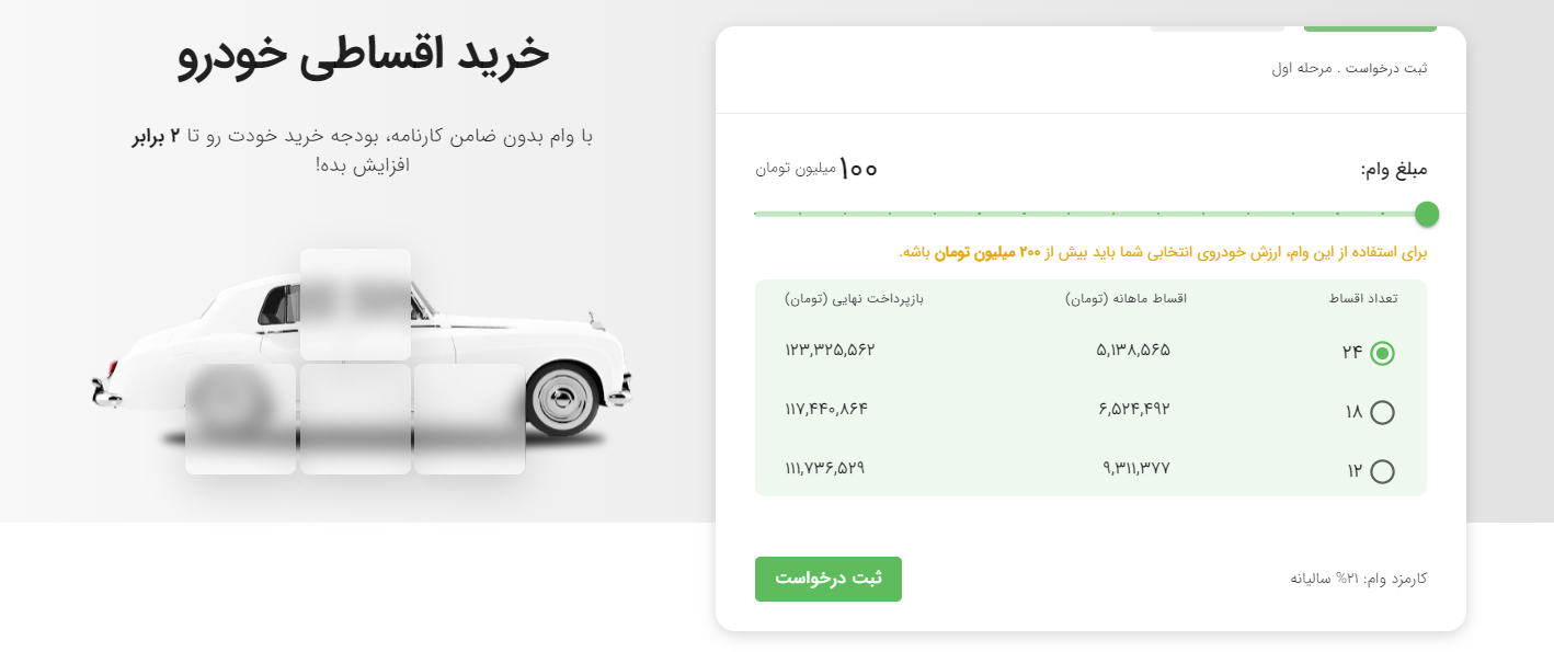 سرویس خرید اقساطی خودروی نو و دست‌دوم در «کارنامه» فعال شد/ جدول وام خرید خودروی کارنامه با تحویل فوری