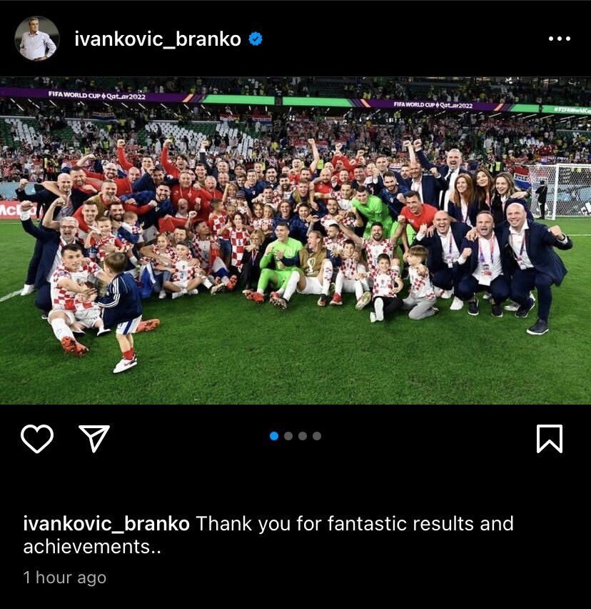 تشکر برانکو از تیم ملی کشورش