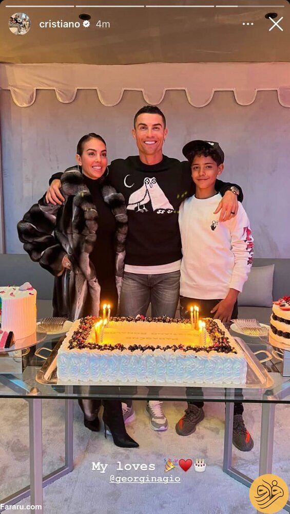 (عکس) لباس جالب کریستیانو رونالدو در تولد ۳۸ سالگی