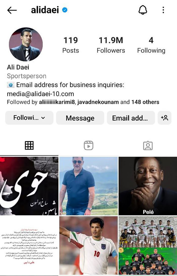 اقدام جنجالی علی دایی علیه علی کریمی در اینستاگرام؟