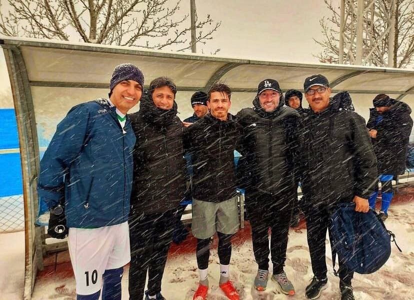 دیدار برفی عادل فردوسی‌پور با وریا غفوری