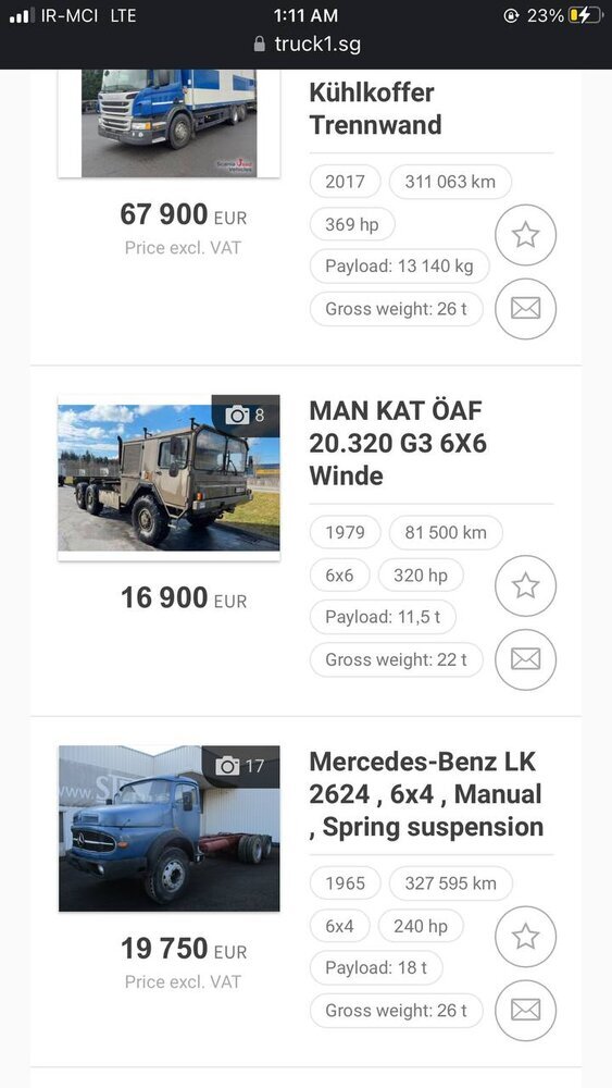 قیمت عجیب و غریب کامیون ۶۲ ساله «ایران خودرو»، برق از سر مدیران «مرسدس بنز» می‌پراند!