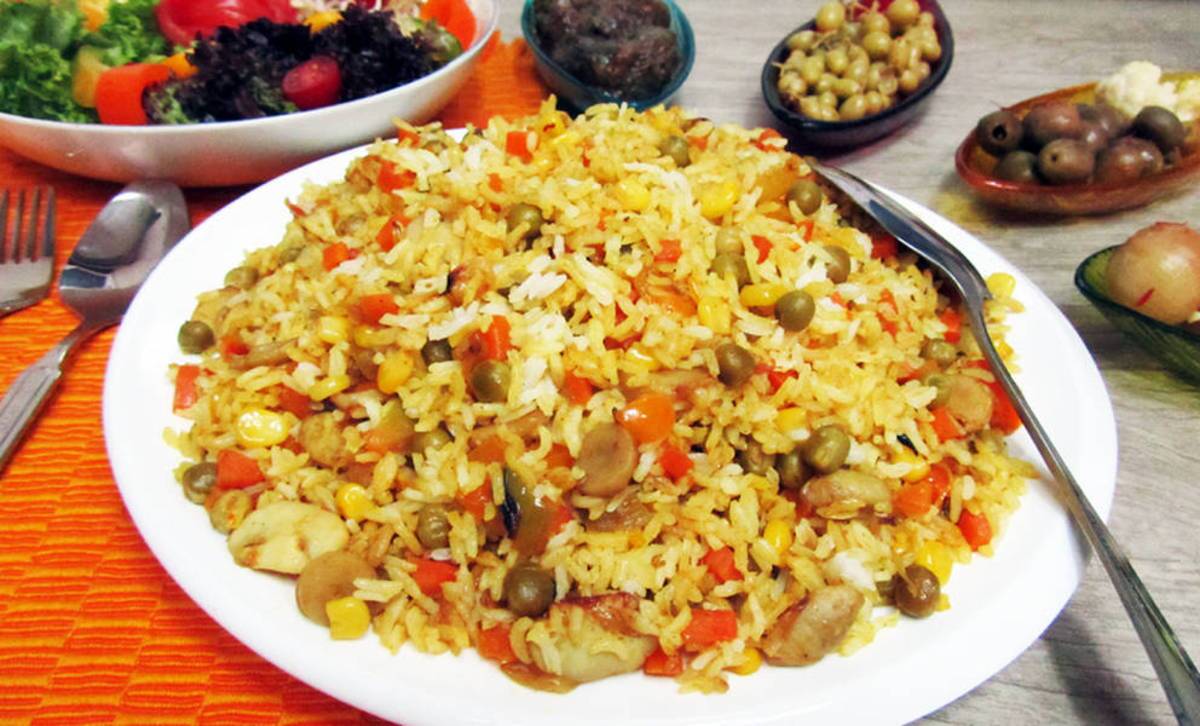 پلوی مخلوط گیاهی