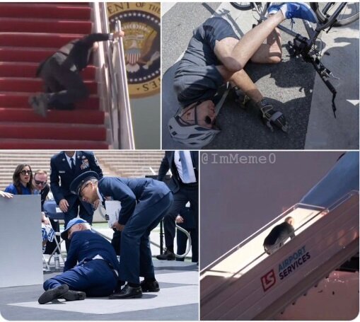 شوخی کاربران توئیتر با زمین‌خوردن بایدن/ از ترامپ، پوتین و اون تا کارتون سیمپسون‌ها! /عکس