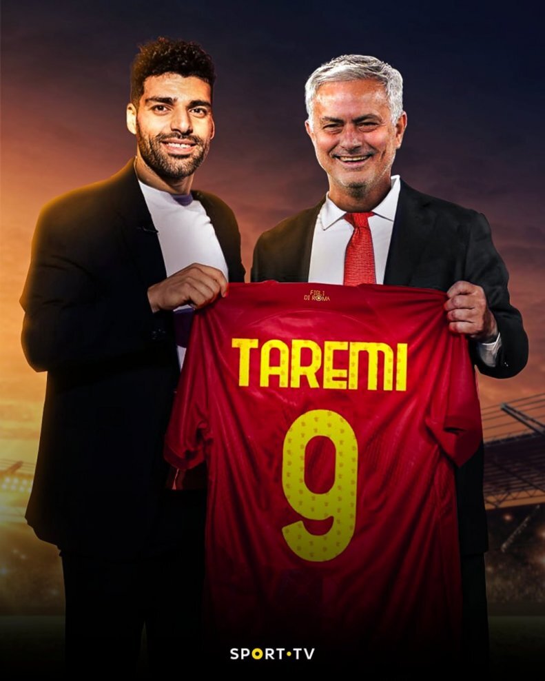 (عکس) در انتظار عکس خاص مورینیو و طارمی با لباس رم