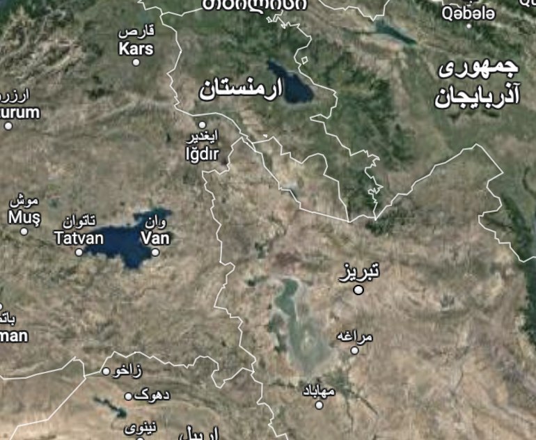 عکس جنجالی از ۳ کشورِ ایران، ترکیه و ارمنستان!