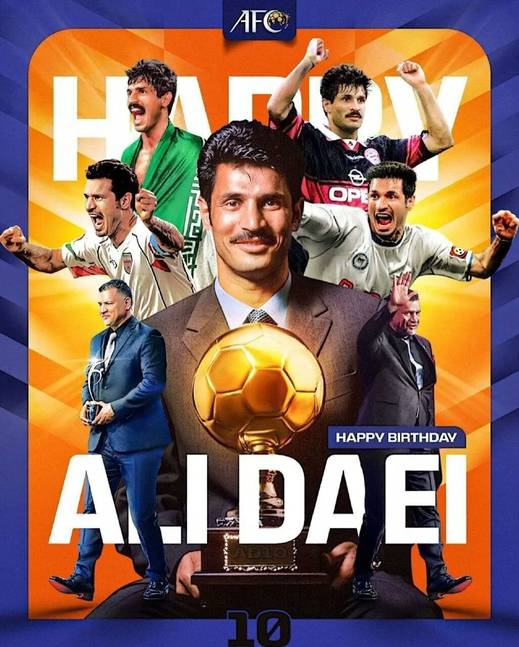 (عکس) AFC تولد شهریار فوتبال ایران را تبریک گفت
