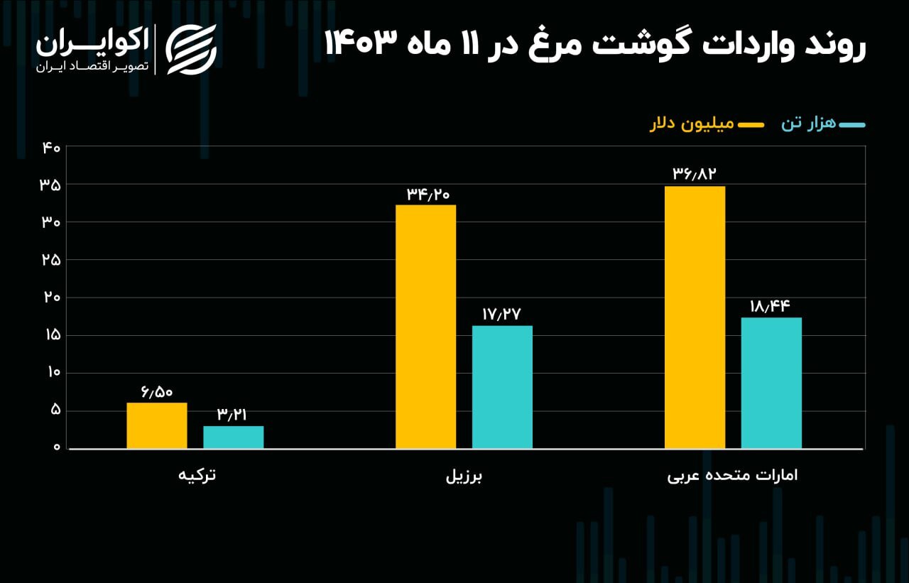 تامین‌کنندگان اصلی مرغ کشور؛ امارات اول شد