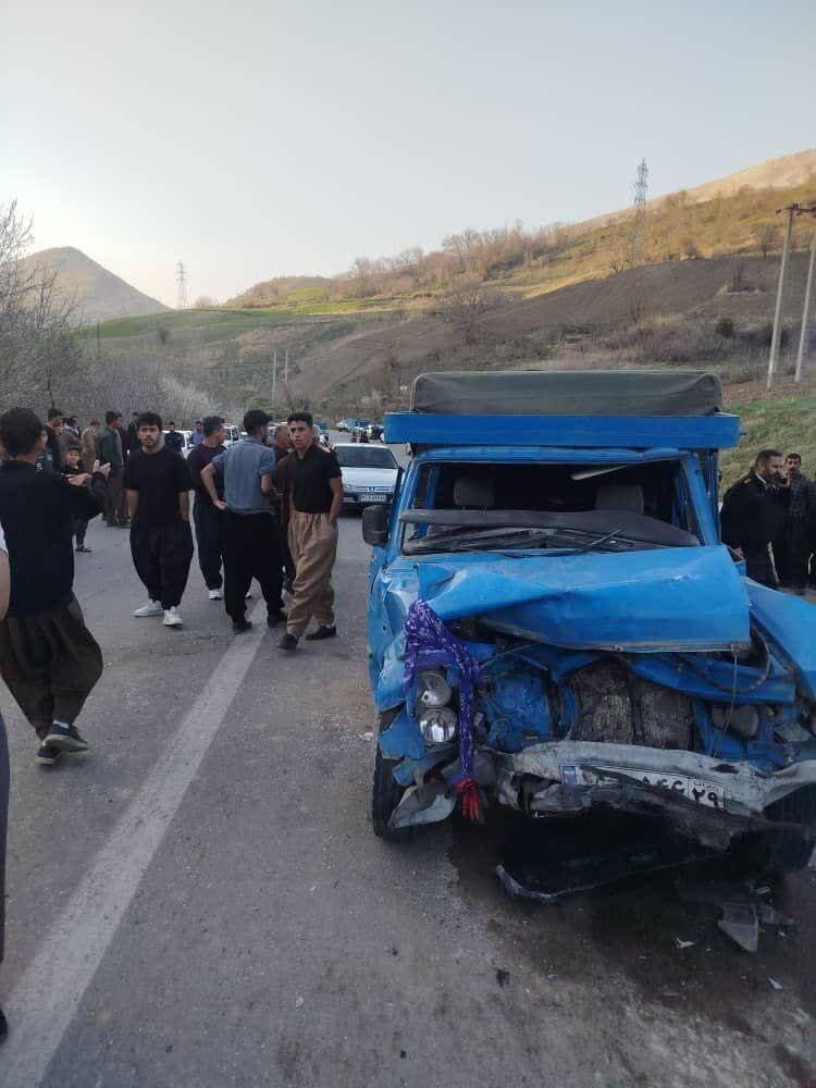 تصادف مرگبار در محور جوانرود به ثلاث بابا جانی/ ۴ نفر جان خود را از دست دادند