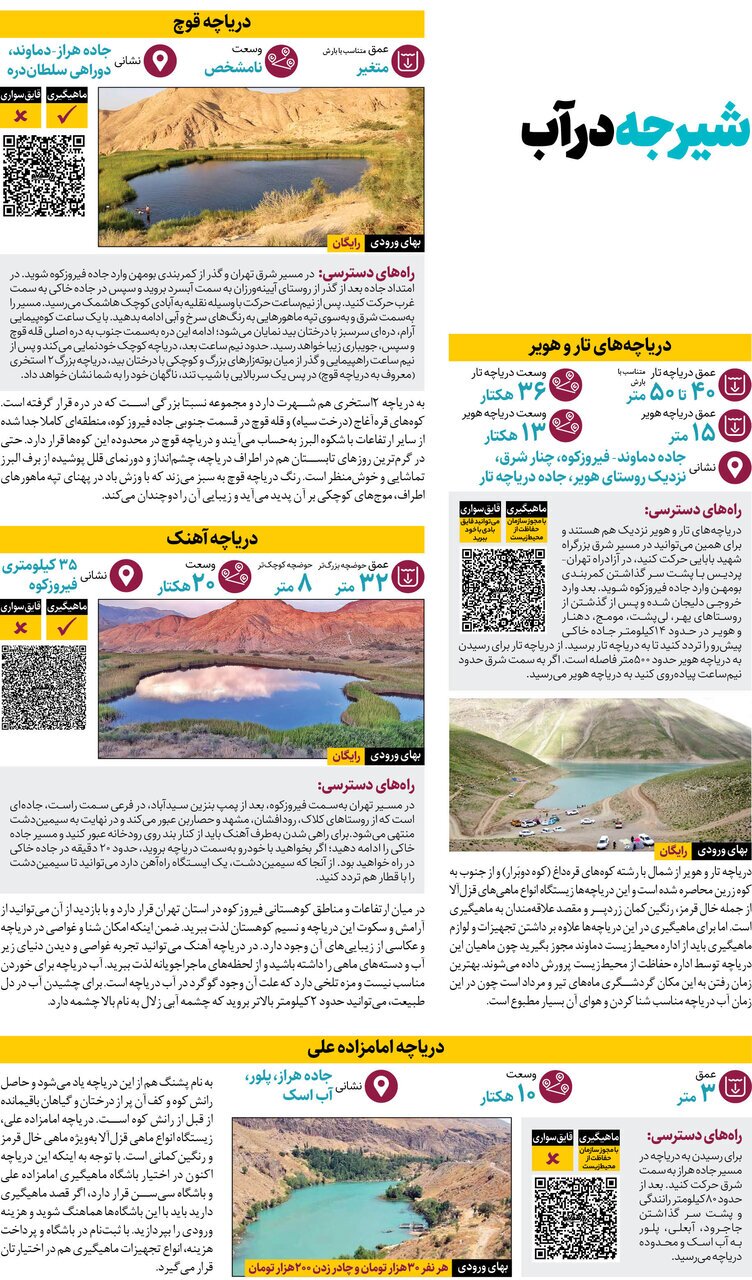 این مناظر دیدنی را با دو ساعت رانندگی تماشا کنید | تهرانی‌ها هم ماهیگیری می‌کنند!