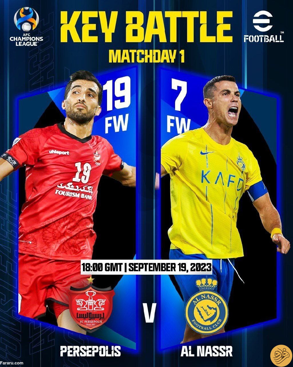 (عکس) پوستر AFC برای دیدار پرسپولیس و النصر