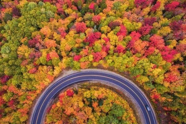 (عکس) نمایی تماشایی از جاده پاییزی اسالم به خلخال