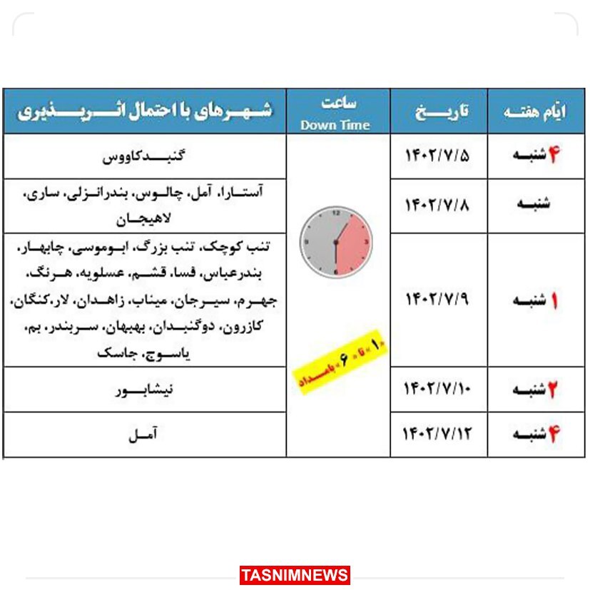 اینترنت در این شهر‌ها قطع می‌شود