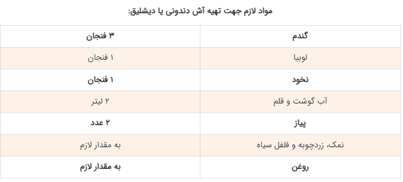 طرز تهیه آش دندونی یا دیشلیق تبریزی؛ مرحله به مرحله