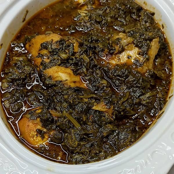 مرغ اسفناج پهلو