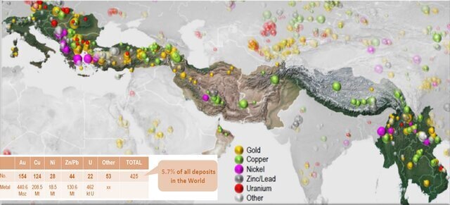 اعلام رتبه‌های جهانی ایران در حوزه مواد معدنی