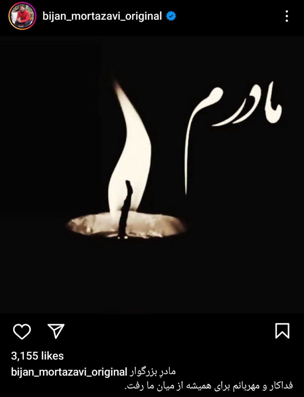 بیژن مرتضوی عزادار شد