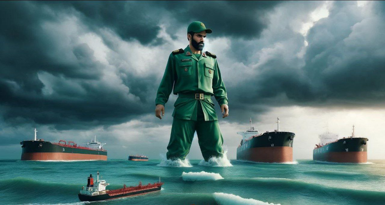 (تصاویر) تصاویر هوش مصنوعی از توقیف کشتی تجاری اسرائیل