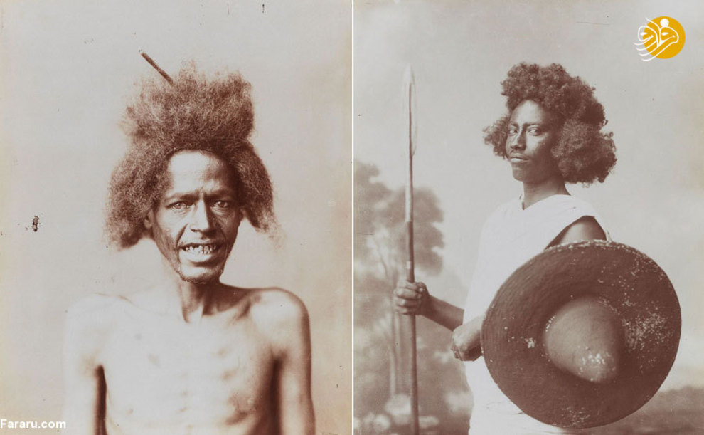 (سمت چپ) مرد حبشی (سمت راست) سرباز قوم