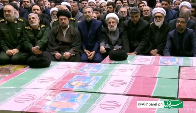 تصویری متفاوت از تابوت‌های شهدا در دانشگاه تهران