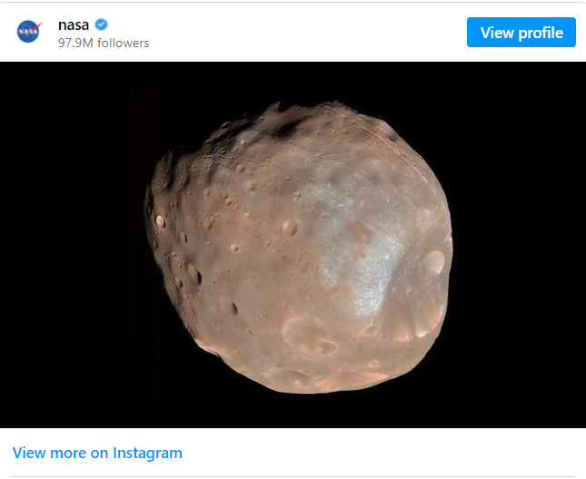 (عکس) ثبت تصویر قمر سیب‌زمینی مریخ با وضوح بی‌سابقه