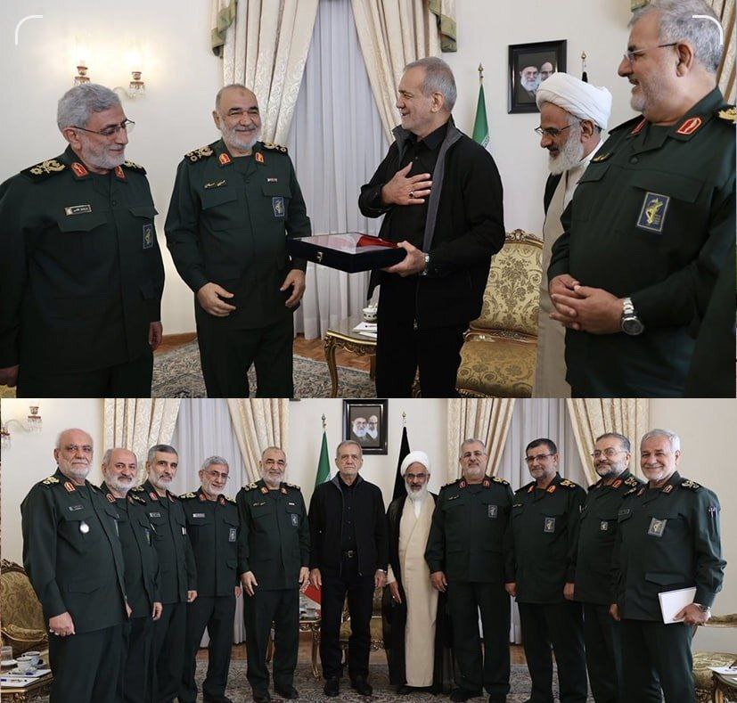 فرماندهان سپاه با پزشکیان دیدار کردند