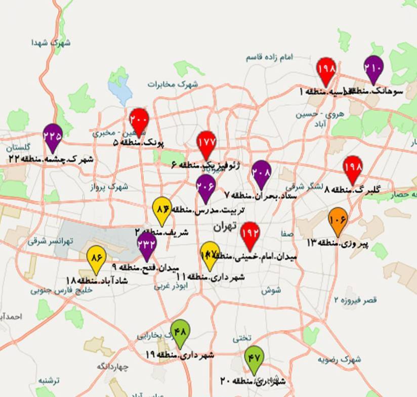 هوای تهران ناسالم شد