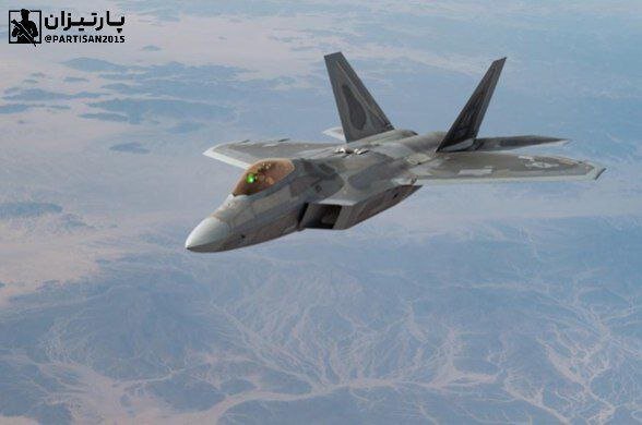 (تصویر) اف ۲۲ در آسمان خاورمیانه به پرواز درآمد