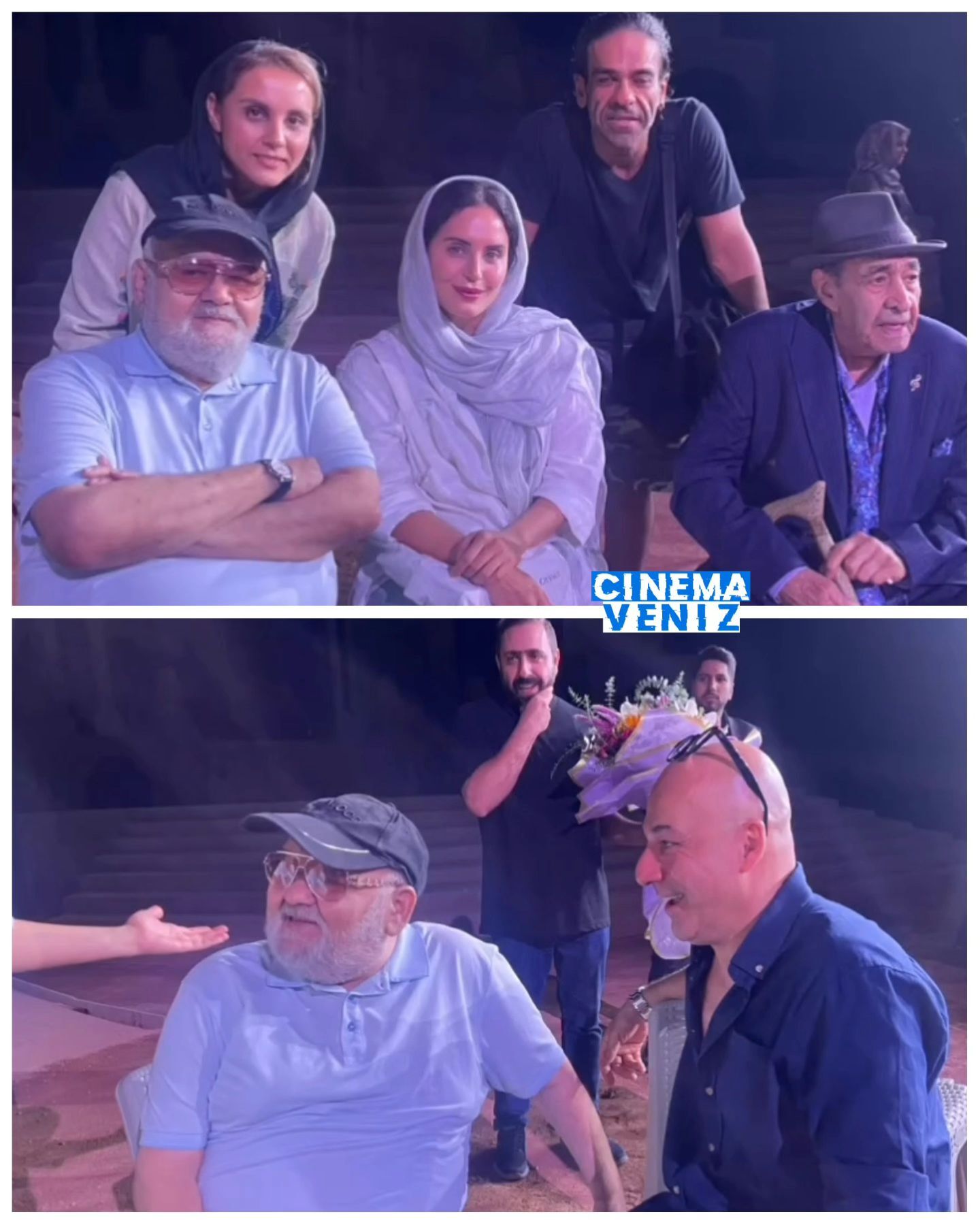 (تصویر) اکبر عبدی و دخترش المیرا در پشت صحنه نمایش «رستم و سهراب»