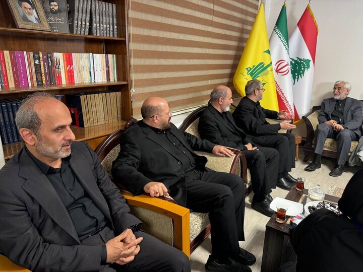 تصویری از حضور پیمان جبلی و سعید جلیلی در دفتر حزب‌الله لبنان