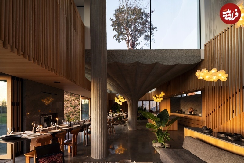 (تصاویر) معماری استثنائی خانه‌ای که انگار متعلق به یک تمدن بیگانه است