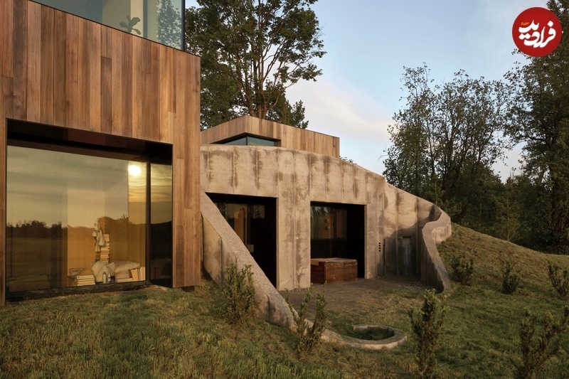 (تصاویر) معماری استثنائی خانه‌ای که انگار متعلق به یک تمدن بیگانه است