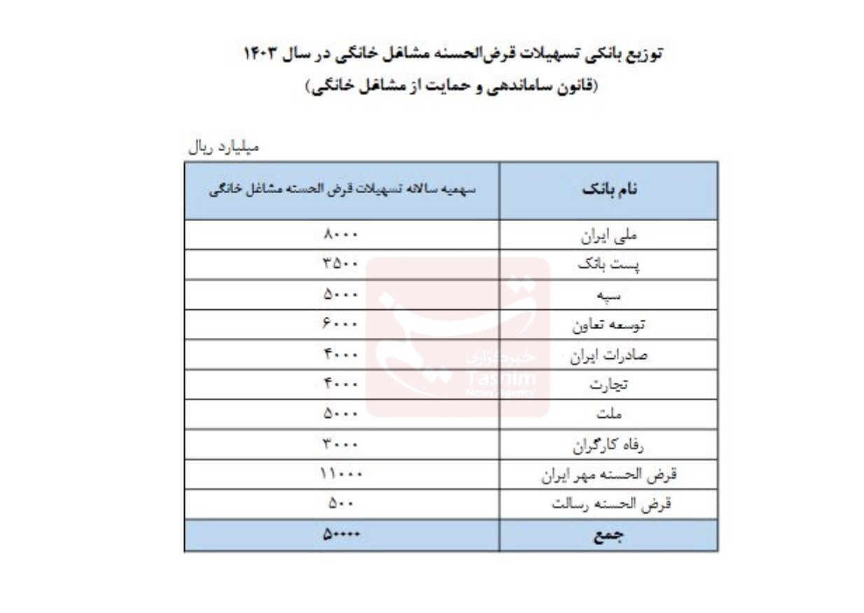 اخطار بانک مرکزی به ۱۰ بانک درباره وام مشاغل خانگی///