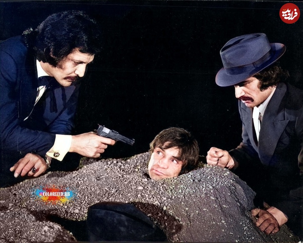 (عکس) «بیک ایمانوردی و سیامک اطلسی» در نمایی از فیلم کج کلاخان؛ سال 53