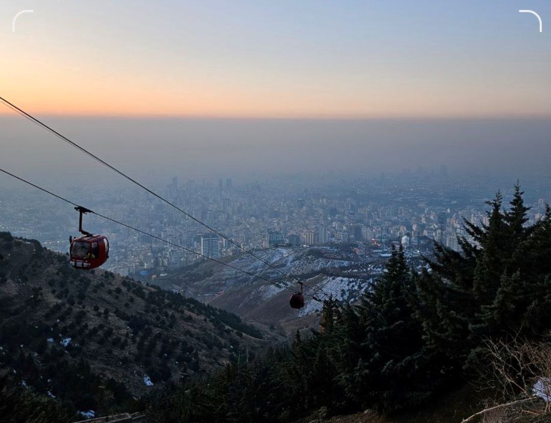 تصویری از آلودگی هوای تهران از ایستگاه ۲ توچال